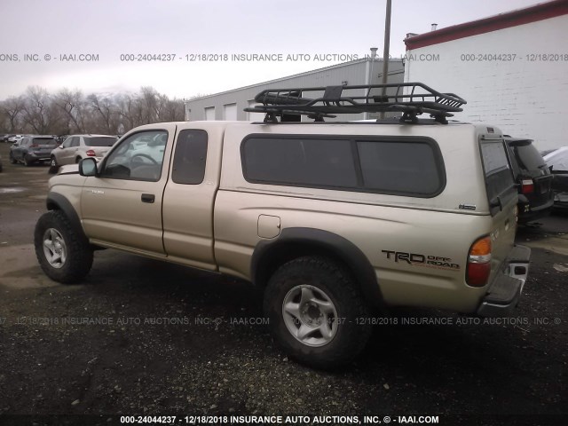 5TEWN72N23Z248185 - 2003 TOYOTA TACOMA XTRACAB GOLD photo 3