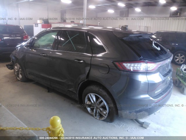 2FMTK4J88FBB43395 - 2015 FORD EDGE SEL BLACK photo 3