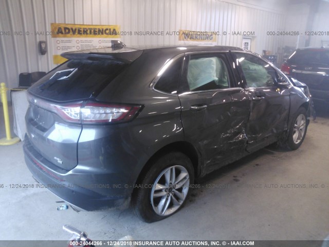 2FMTK4J88FBB43395 - 2015 FORD EDGE SEL BLACK photo 4