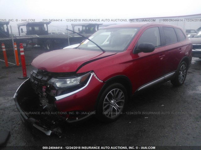 JA4AZ2A34HZ039724 - 2017 MITSUBISHI OUTLANDER ES RED photo 2