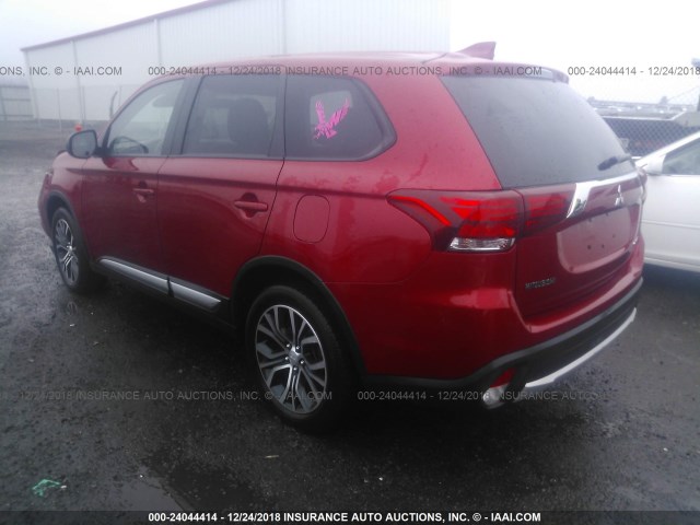 JA4AZ2A34HZ039724 - 2017 MITSUBISHI OUTLANDER ES RED photo 3