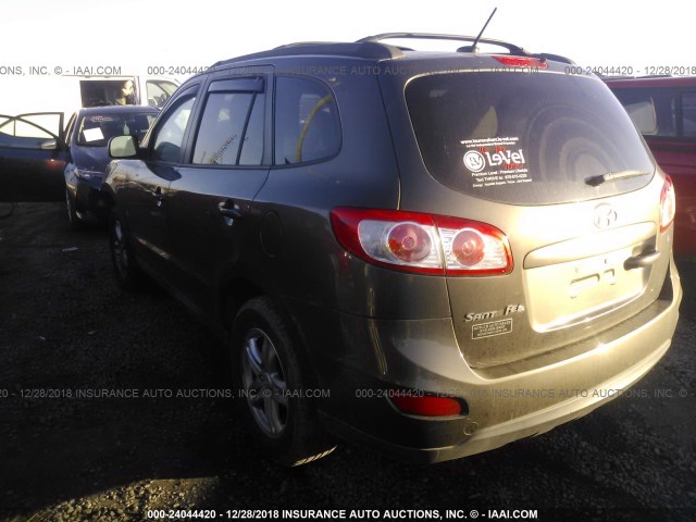 5XYZG3AB8CG162347 - 2012 HYUNDAI SANTA FE GLS GRAY photo 3