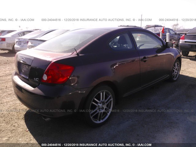 JTKDE167670160593 - 2007 TOYOTA SCION TC 紫色 照片 4