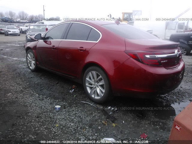 2G4GK5EX7E9289947 - 2014 BUICK REGAL RED photo 3