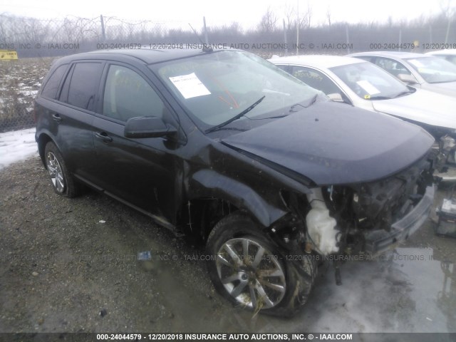 2FMDK3JC7DBA24236 - 2013 FORD EDGE SEL BLACK photo 1