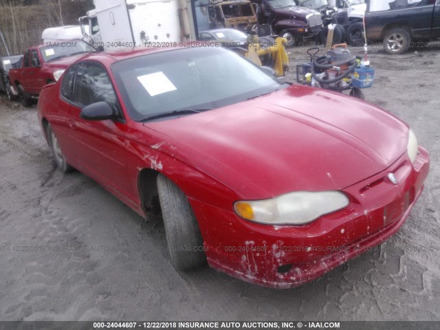 2G1WX12K649109917 - 2004 CHEVROLET MONTE CARLO SS RED photo 1