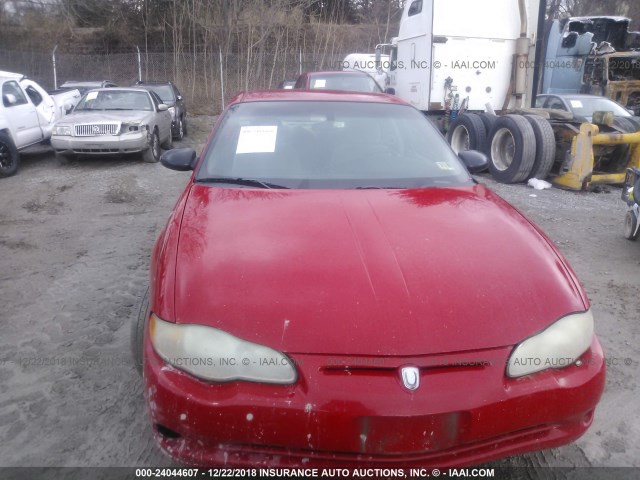 2G1WX12K649109917 - 2004 CHEVROLET MONTE CARLO SS RED photo 6