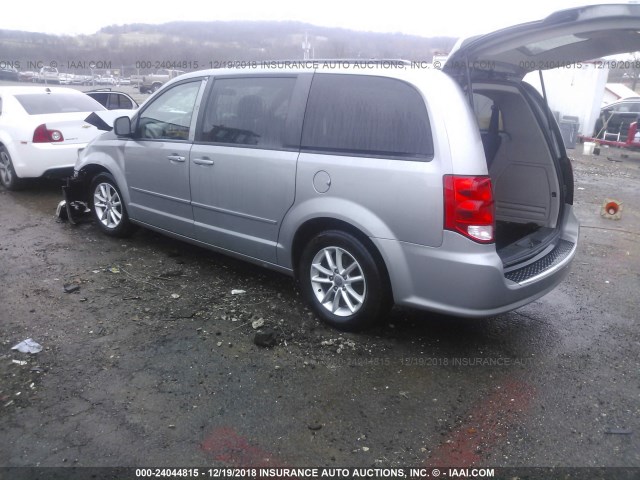 2C4RDGCG0GR275428 - 2016 DODGE GRAND CARAVAN SXT SILVER photo 3