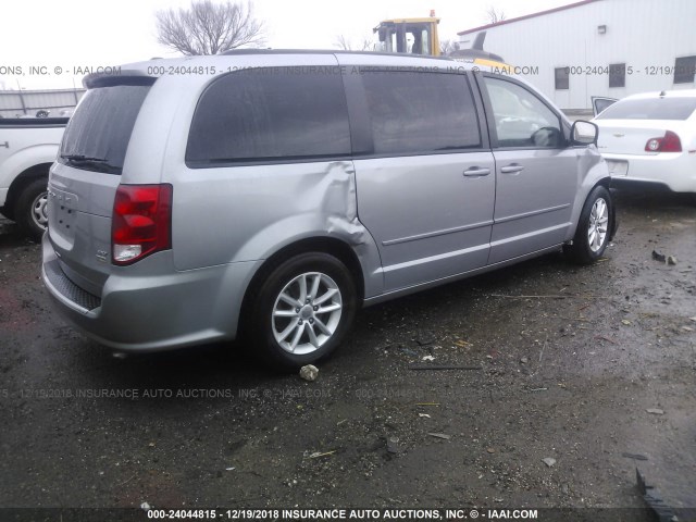 2C4RDGCG0GR275428 - 2016 DODGE GRAND CARAVAN SXT SILVER photo 4