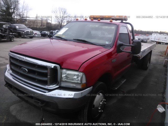 1FDAF57F33EB13308 - 2003 FORD F550 RED photo 2