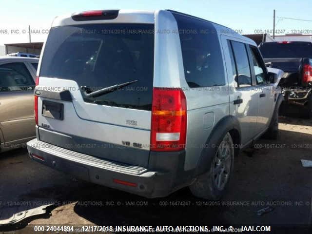 SALAD25436A360956 - 2006 LAND ROVER LR3 SE GRAY photo 4