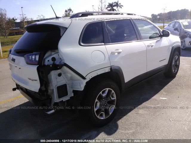 1C4PJMBX6KD153717 - 2019 JEEP CHEROKEE WHITE photo 4