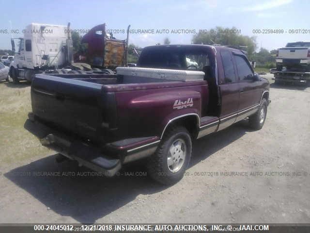 2GTEK19K5S1550134 - 1995 GMC SIERRA K1500 MAROON photo 4