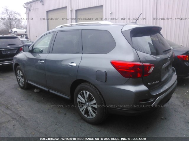 5N1DR2MMXHC625334 - 2017 NISSAN PATHFINDER S/SV/SL/PLATINUM GRAY photo 3