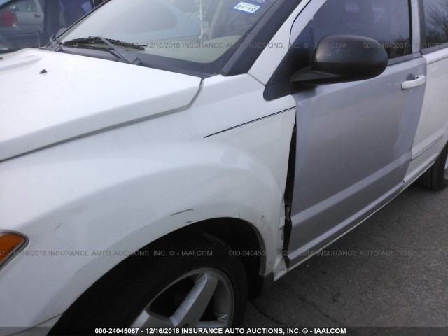 1B3HE78K68D675814 - 2008 DODGE CALIBER R/T WHITE photo 6