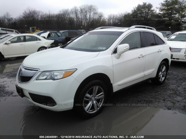 5J8TB4H39DL010173 - 2013 ACURA RDX WHITE photo 2