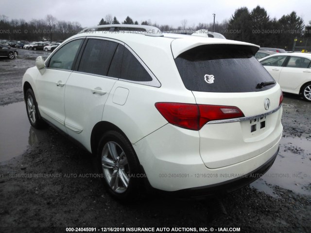 5J8TB4H39DL010173 - 2013 ACURA RDX WHITE photo 3