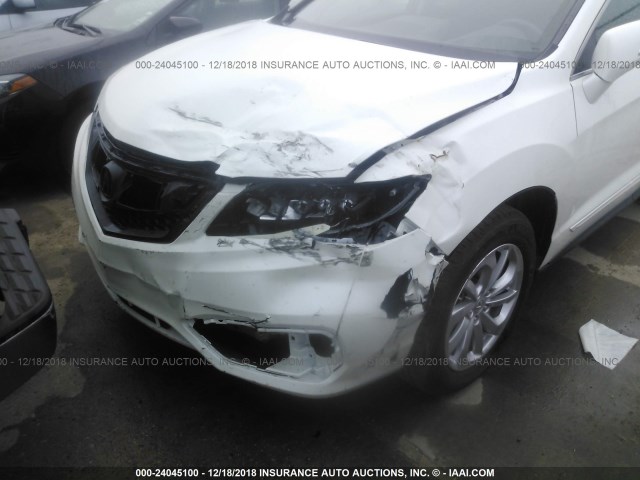 5J8TB3H54JL008418 - 2018 ACURA RDX TECHNOLOGY WHITE photo 6