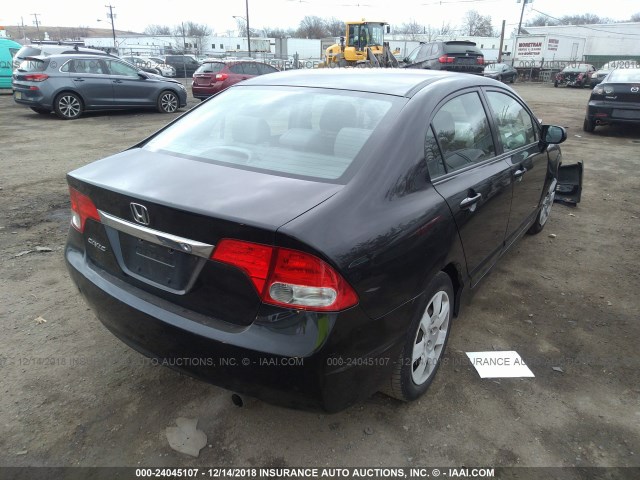 2HGFA16559H340447 - 2009 HONDA CIVIC BLACK photo 4