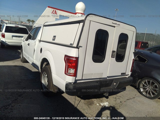 1FTEX1CP7FKD31817 - 2015 FORD F150 SUPER CAB WHITE photo 3