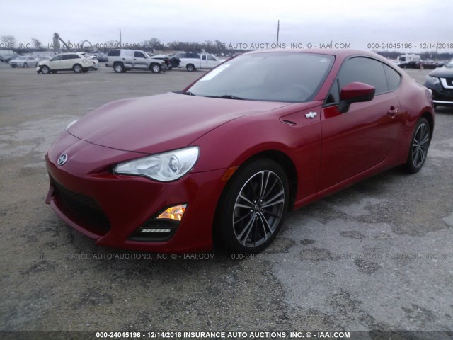 JF1ZNAA16D1729664 - 2013 TOYOTA SCION FR-S RED photo 2