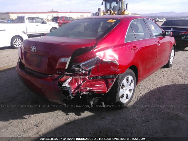 4T1BE46K47U101759 - 2007 TOYOTA CAMRY NEW GENERAT CE/LE/XLE/SE RED photo 6