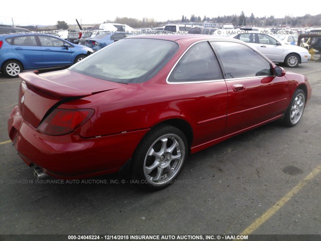 19UYA2250XL005746 - 1999 ACURA 3.0CL RED photo 4