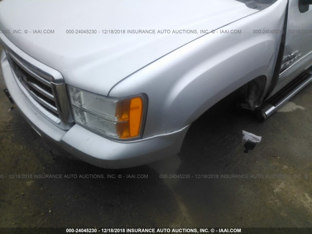 3GTP2VE74DG214499 - 2013 GMC SIERRA K1500 SLE SILVER photo 6