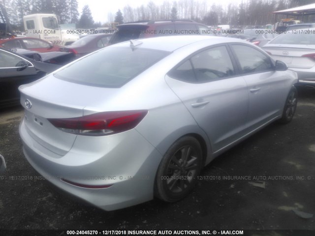 5NPD84LF0JH216002 - 2018 HYUNDAI ELANTRA SEL/VALUE/LIMITED SILVER photo 4