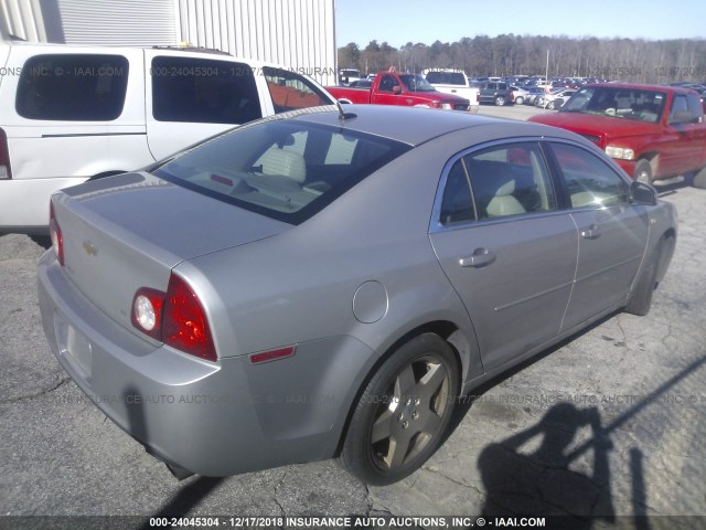 1G1ZJ57778F158776 - 2008 CHEVROLET MALIBU 2LT SILVER photo 4