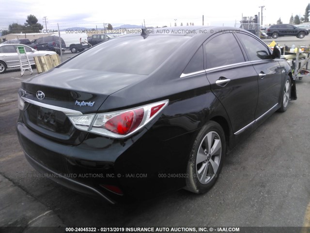 KMHEC4A41CA062765 - 2012 HYUNDAI SONATA HYBRID BLACK photo 4