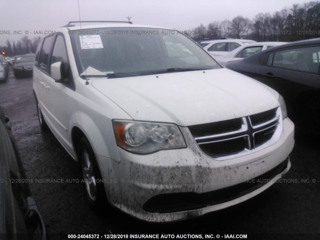 2C4RDGCG5CR257565 - 2012 DODGE GRAND CARAVAN SXT WHITE photo 1