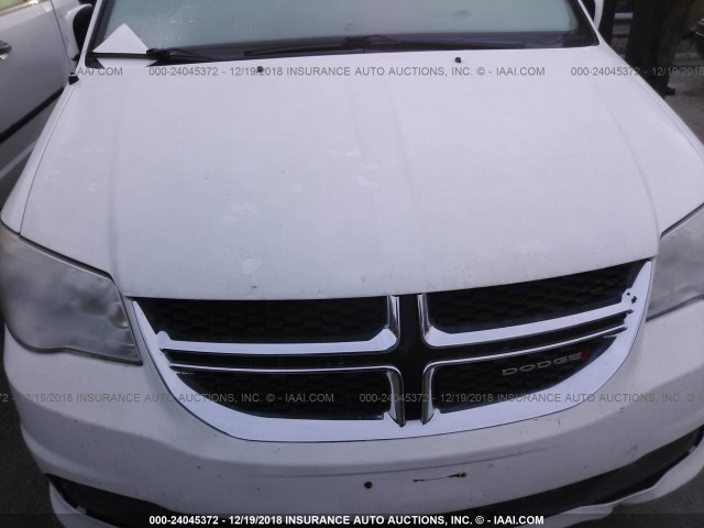 2C4RDGCG5CR257565 - 2012 DODGE GRAND CARAVAN SXT WHITE photo 6