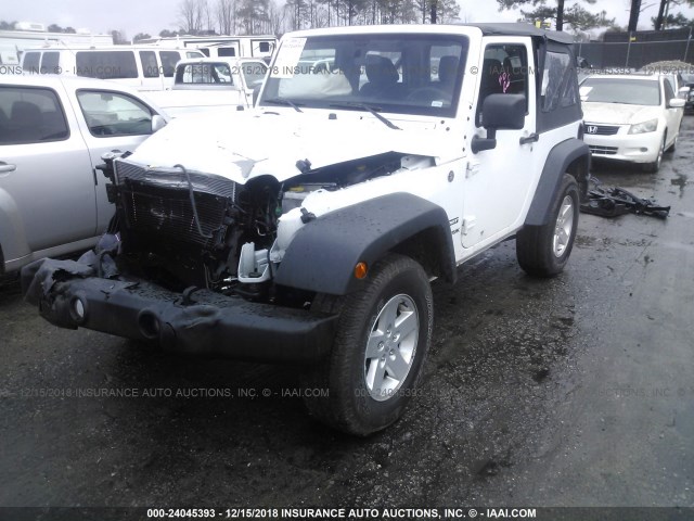 1C4GJWAG3JL938035 - 2018 JEEP WRANGLER SPORT WHITE photo 2