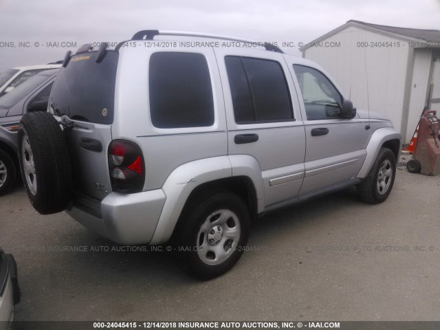 1J4GK58K05W543262 - 2005 JEEP LIBERTY LIMITED SILVER photo 4