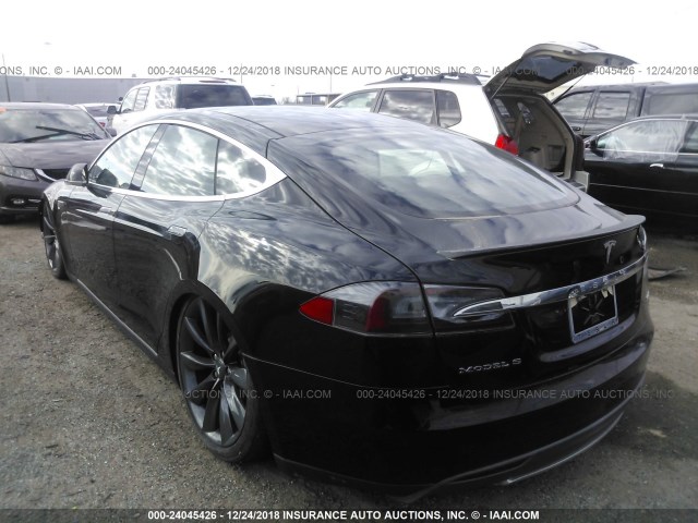 5YJSA1DP1DFP17260 - 2013 TESLA MODEL S BLACK photo 3