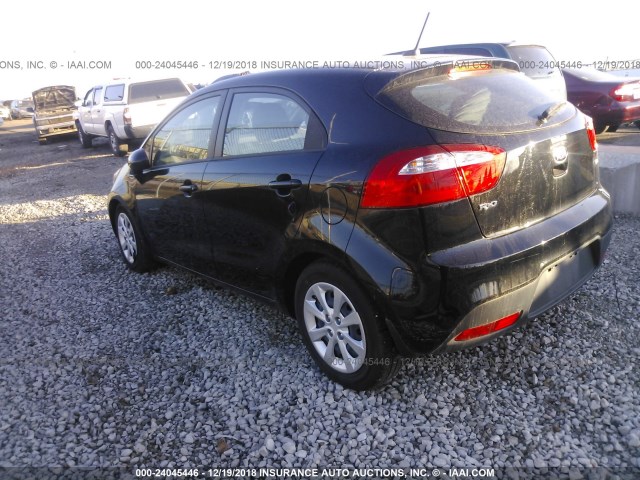 KNADM5A31E6401165 - 2014 KIA RIO LX BLACK photo 3