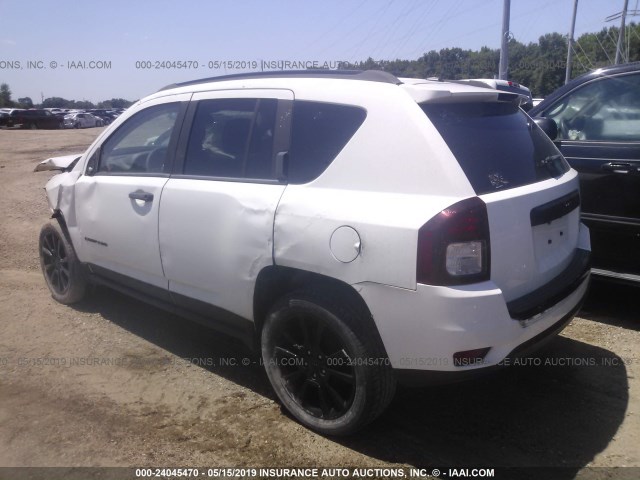 1C4NJCBA8FD431536 - 2015 JEEP COMPASS SPORT WHITE photo 3