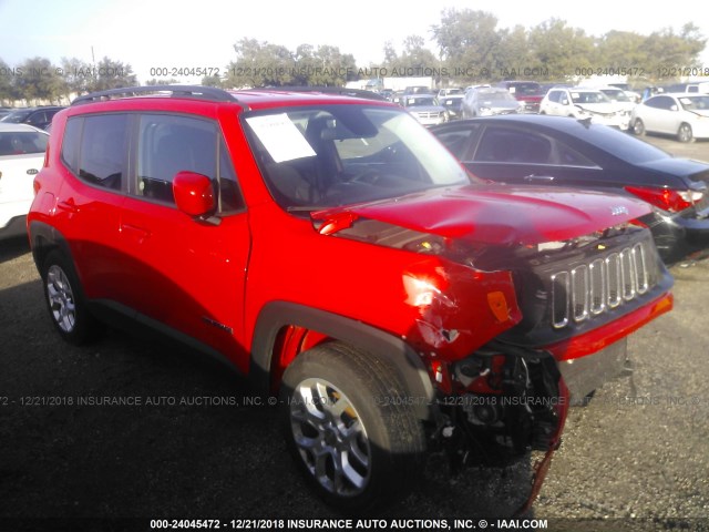 ZACCJABT6GPC46949 - 2016 JEEP RENEGADE LATITUDE RED photo 1