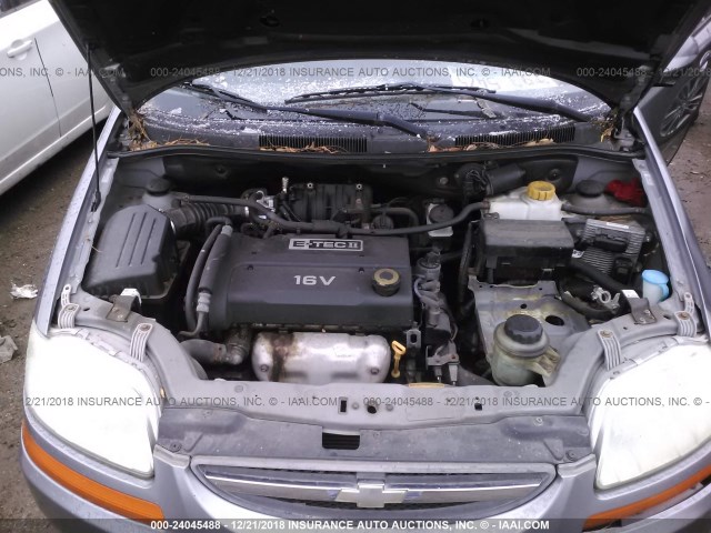 KL1TD66628B178175 - 2008 CHEVROLET AVEO LS GRAY photo 10