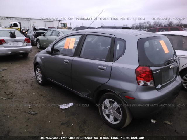 KL1TD66628B178175 - 2008 CHEVROLET AVEO LS GRAY photo 3