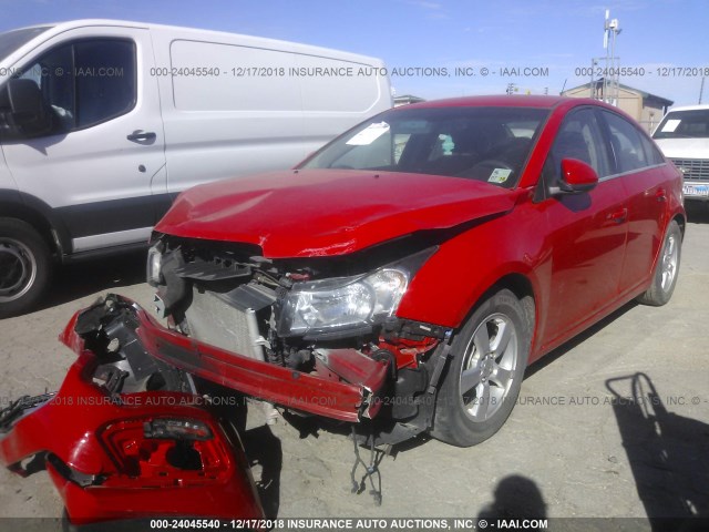 1G1PC5SB6F7229650 - 2015 CHEVROLET CRUZE LT RED photo 2