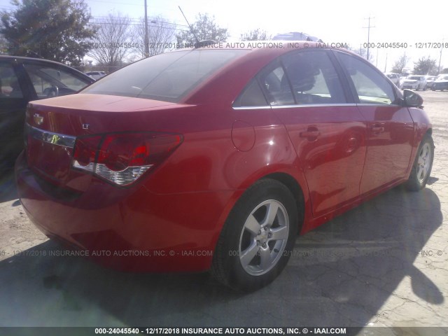 1G1PC5SB6F7229650 - 2015 CHEVROLET CRUZE LT RED photo 4