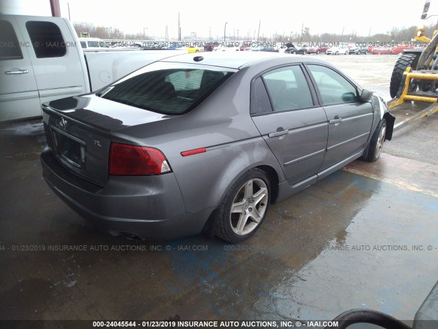 19UUA66254A053708 - 2004 ACURA TL GRAY photo 4