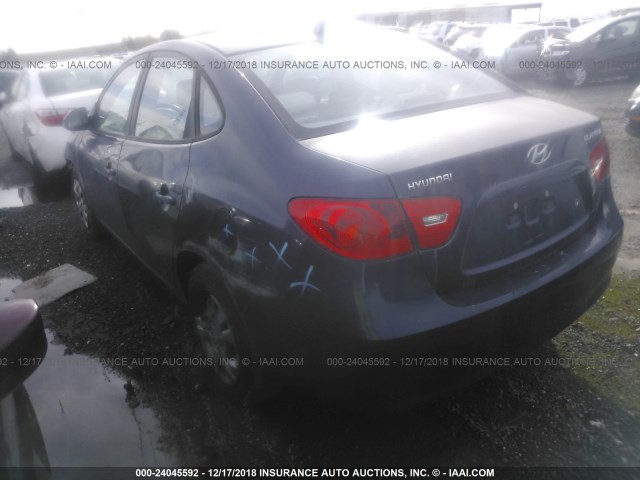 KMHDU46D19U816191 - 2009 HYUNDAI ELANTRA GLS/SE BLUE photo 3