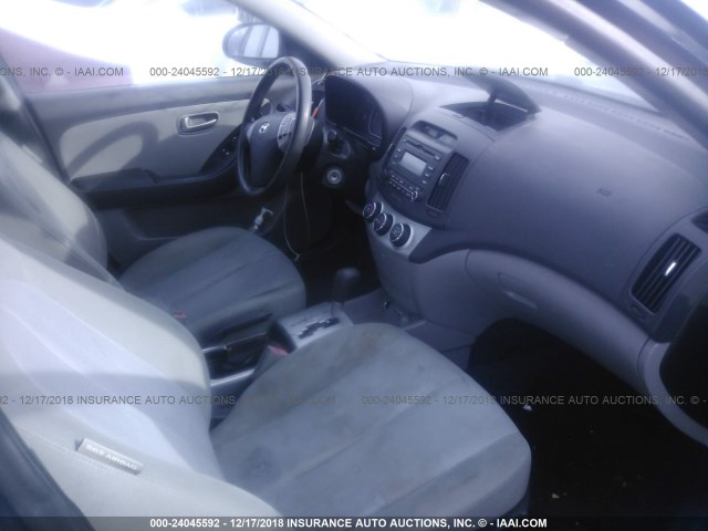 KMHDU46D19U816191 - 2009 HYUNDAI ELANTRA GLS/SE BLUE photo 5