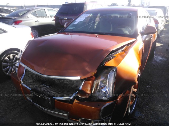 1G6DV57V180189578 - 2008 CADILLAC CTS HI FEATURE V6 ORANGE photo 2