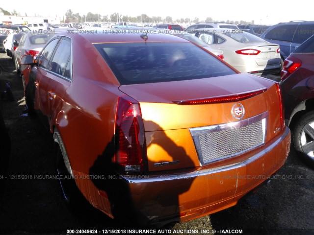 1G6DV57V180189578 - 2008 CADILLAC CTS HI FEATURE V6 ORANGE photo 3