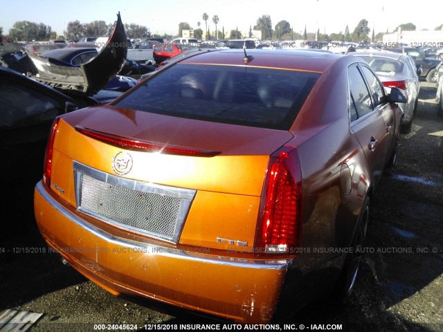 1G6DV57V180189578 - 2008 CADILLAC CTS HI FEATURE V6 ORANGE photo 4