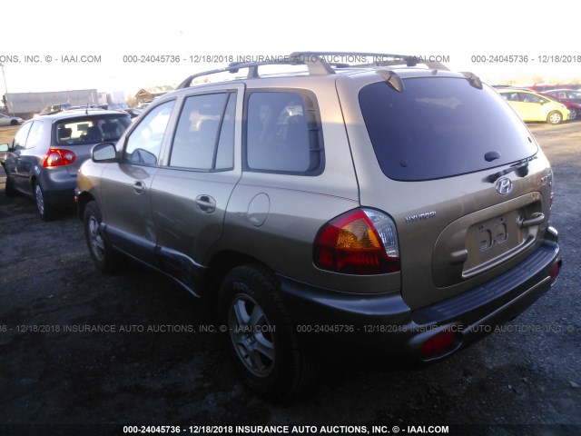 KM8SC13D64U732924 - 2004 HYUNDAI SANTA FE GLS/LX TAN photo 3